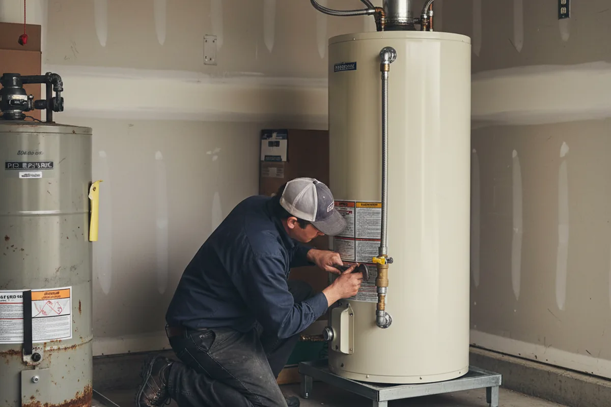 Water heater and shutoff valve replacement in Blacklick